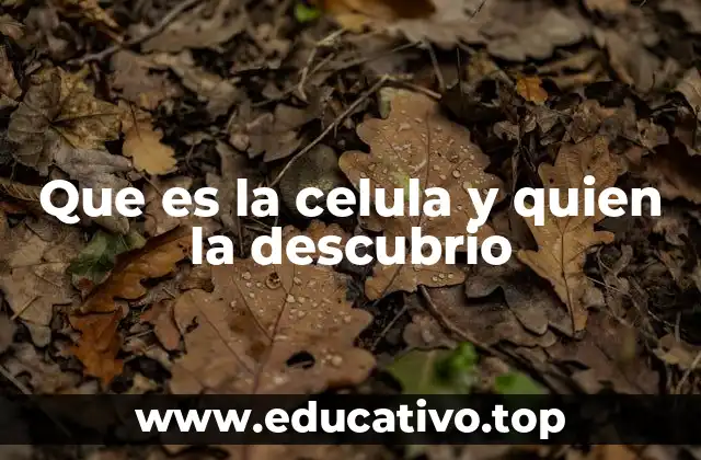 Que es la celula y quien la descubrio