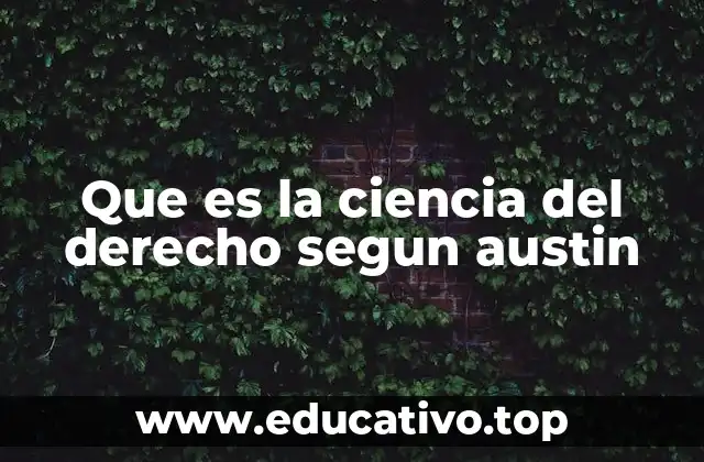 Que es la ciencia del derecho segun austin
