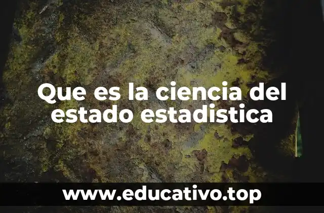 Que es la ciencia del estado estadistica