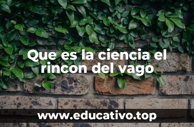 Que es la ciencia el rincon del vago
