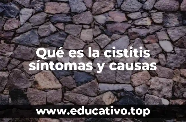 Qué es la cistitis síntomas y causas