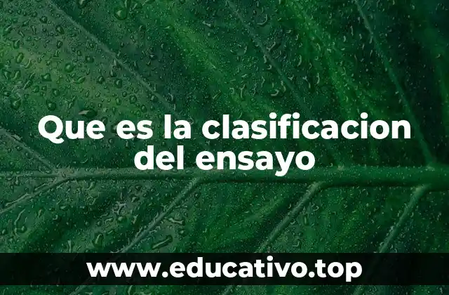 Tipos de ensayos según su propósito comunicativo