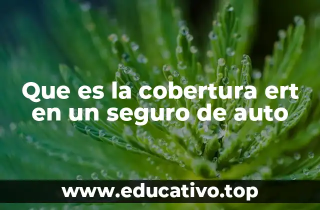 Que es la cobertura ert en un seguro de auto