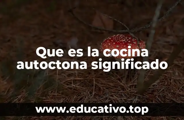 Que es la cocina autoctona significado