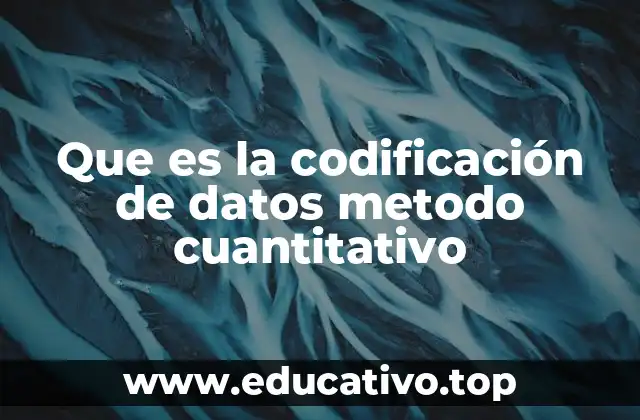 Que es la codificación de datos metodo cuantitativo