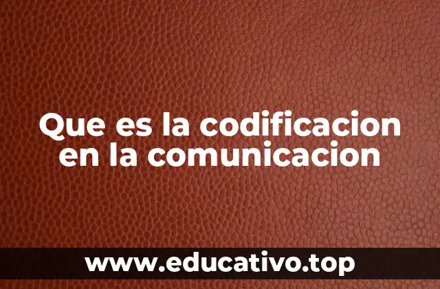 Que es la codificacion en la comunicacion