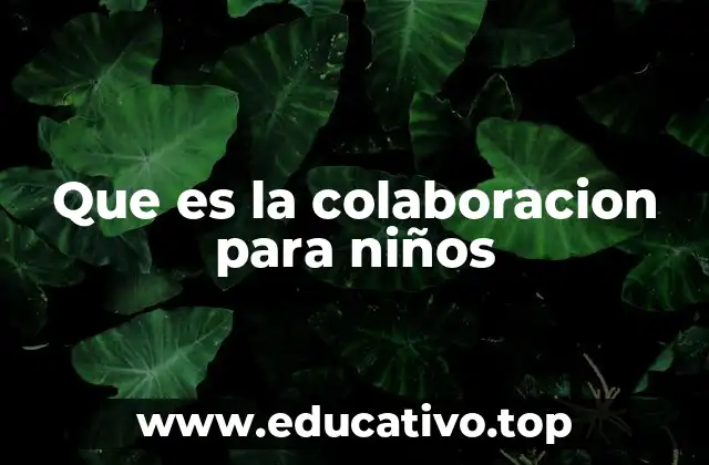 Que es la colaboracion para niños