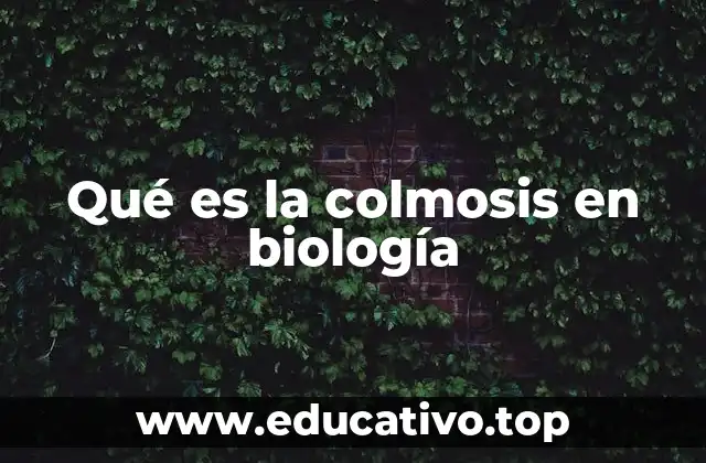 Qué es la colmosis en biología