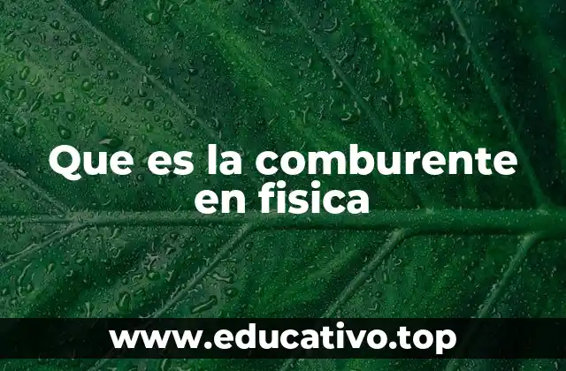 Que es la comburente en fisica