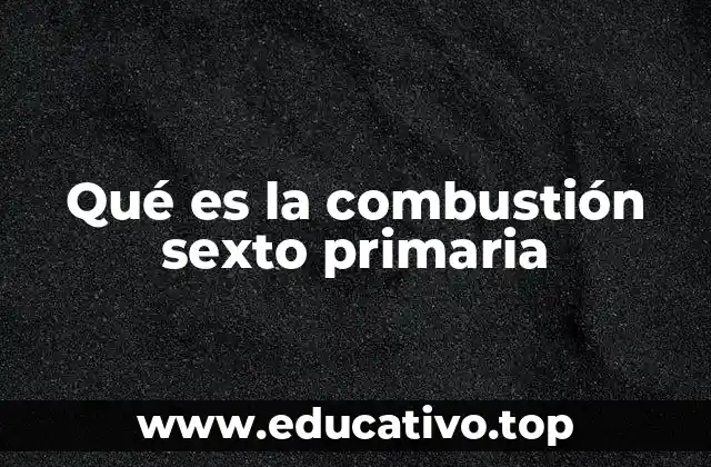 Qué es la combustión sexto primaria