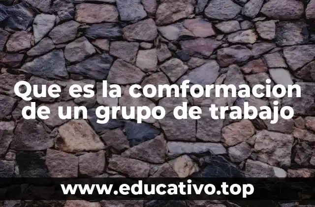 Que es la comformacion de un grupo de trabajo