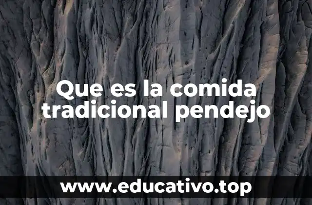 Que es la comida tradicional pendejo