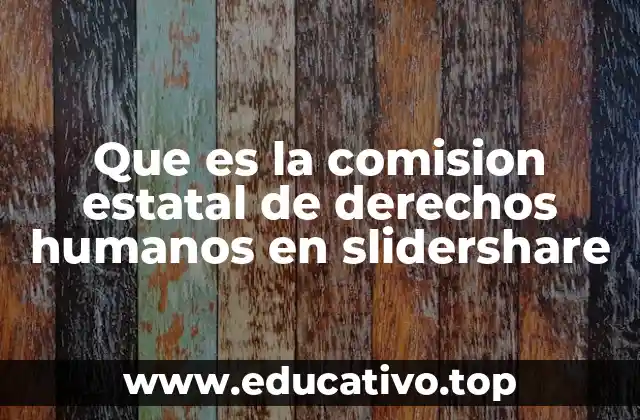 Que es la comision estatal de derechos humanos en slidershare