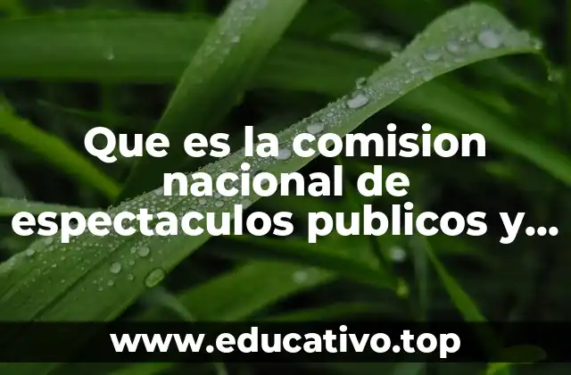 Que es la comision nacional de espectaculos publicos y radiofonia