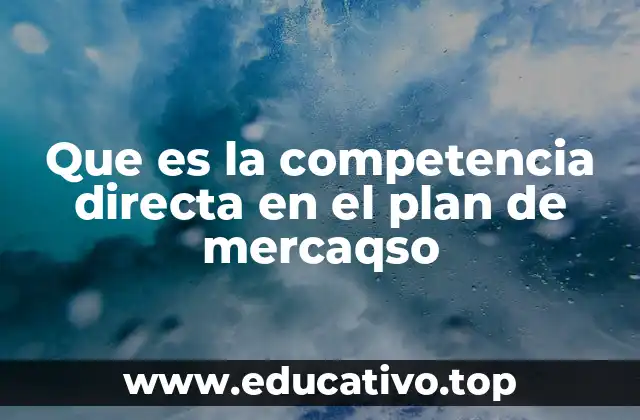 Que es la competencia directa en el plan de mercaqso