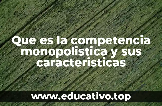 Que es la competencia monopolistica y sus caracteristicas