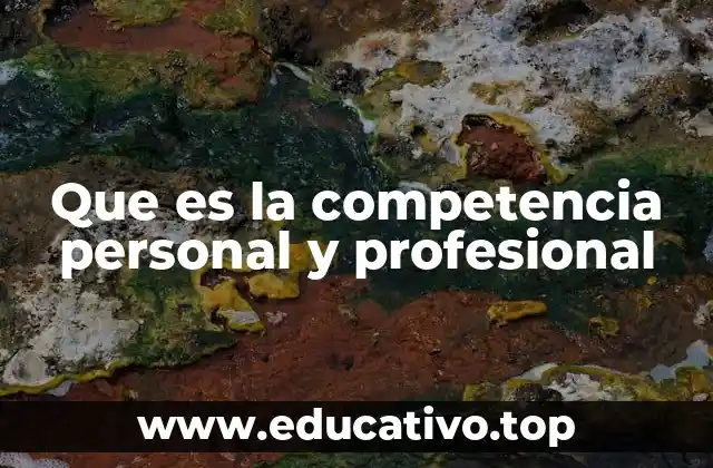 Que es la competencia personal y profesional