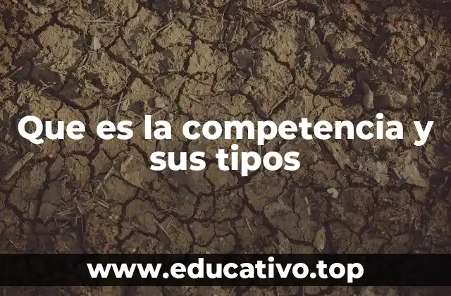 Que es la competencia y sus tipos