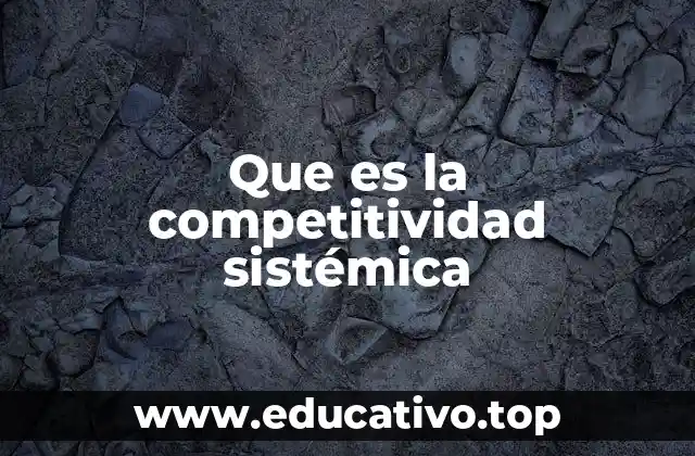 Que es la competitividad sistémica