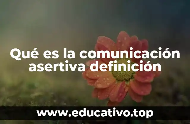 Qué es la comunicación asertiva definición