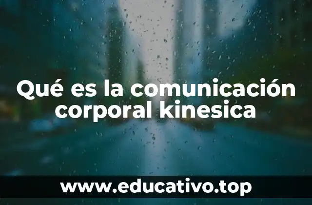 Qué es la comunicación corporal kinesica