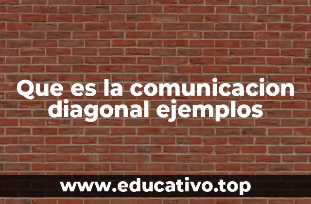 Que es la comunicacion diagonal ejemplos