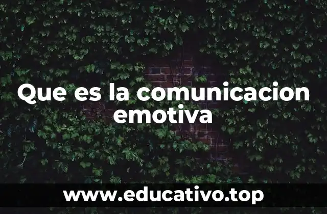 Que es la comunicacion emotiva