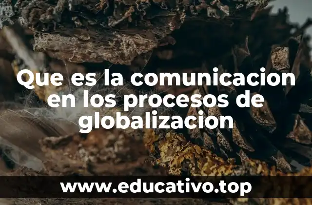 Que es la comunicacion en los procesos de globalizacion