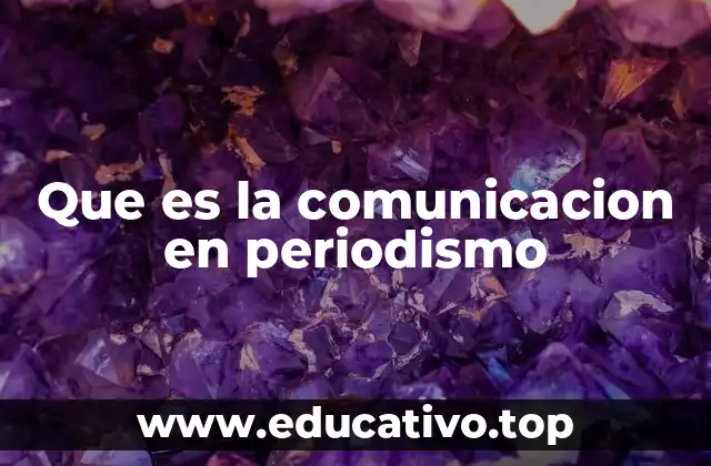 Que es la comunicacion en periodismo
