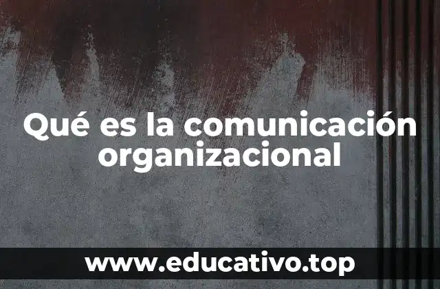 Qué es la comunicación organizacional