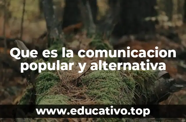 Que es la comunicacion popular y alternativa