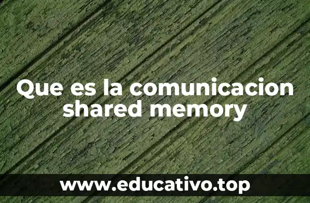 Que es la comunicacion shared memory