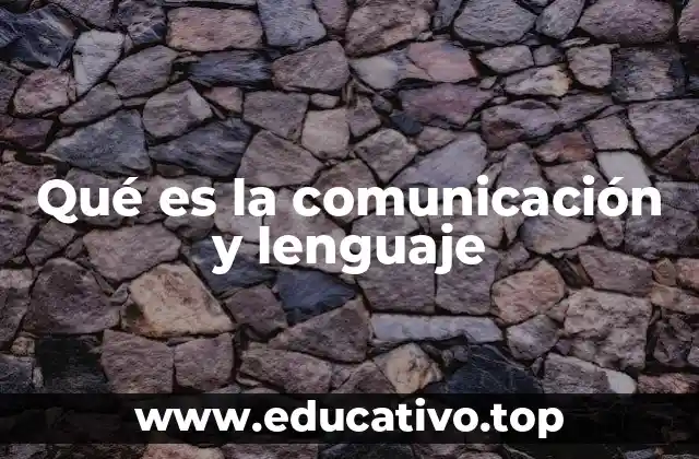 Qué es la comunicación y lenguaje
