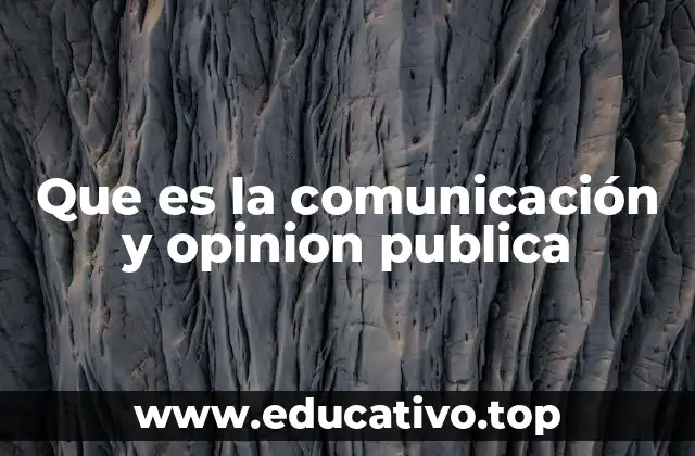 Que es la comunicación y opinion publica