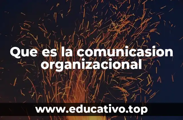 Que es la comunicasion organizacional
