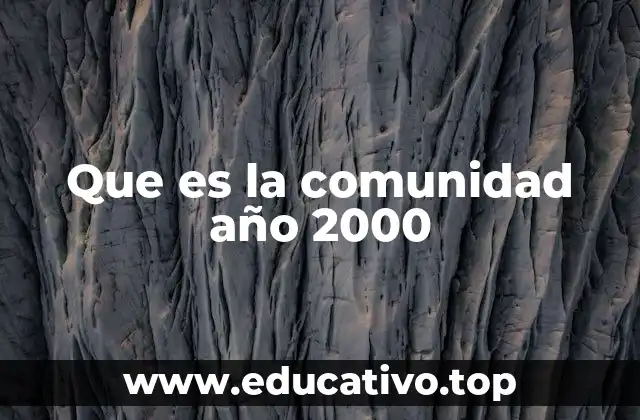 Que es la comunidad año 2000
