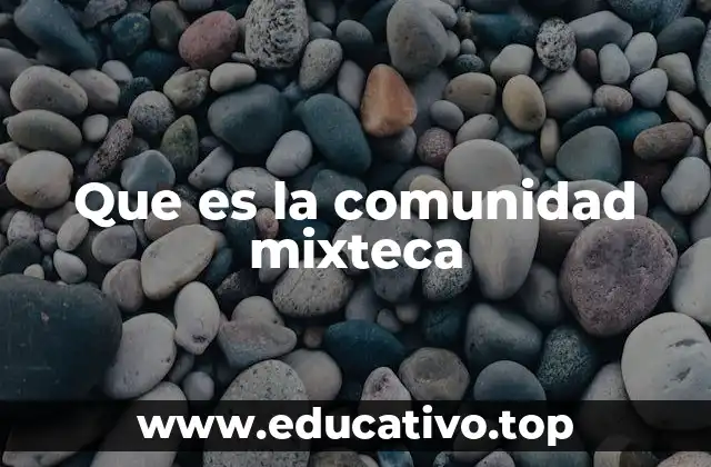Que es la comunidad mixteca