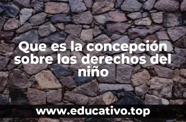 Que es la concepción sobre los derechos del niño
