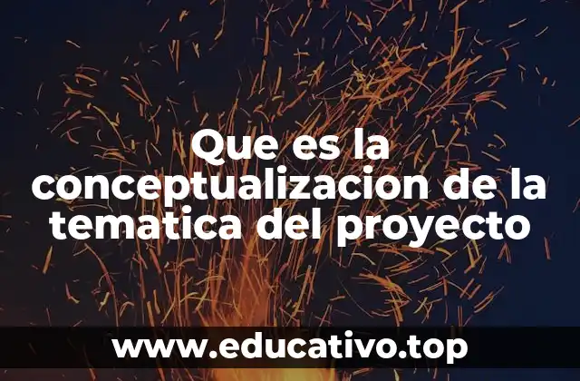 Que es la conceptualizacion de la tematica del proyecto