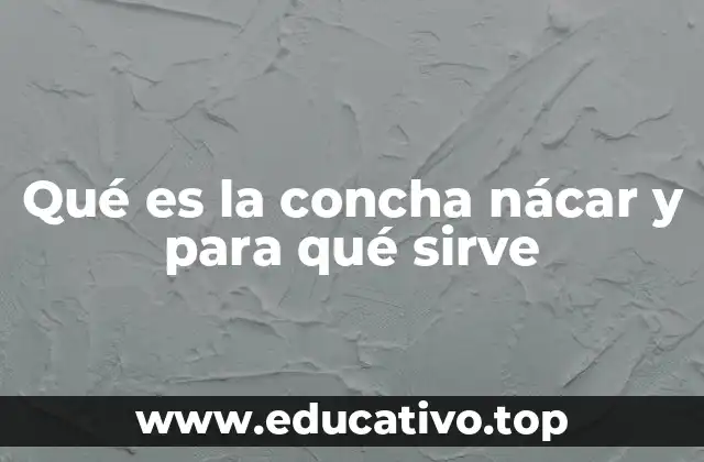 Qué es la concha nácar y para qué sirve