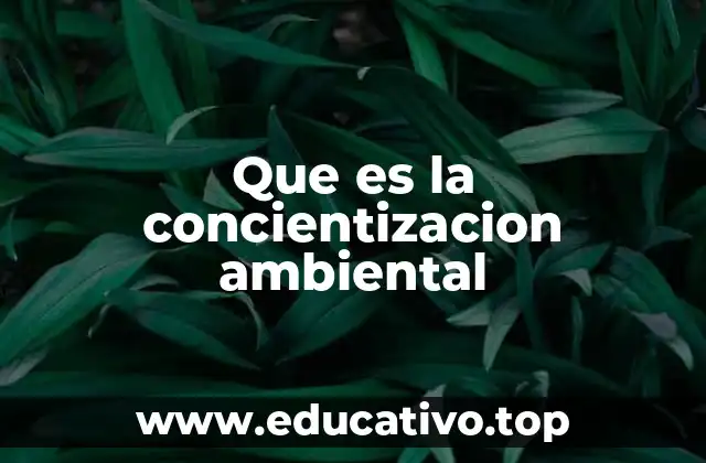 Que es la concientizacion ambiental