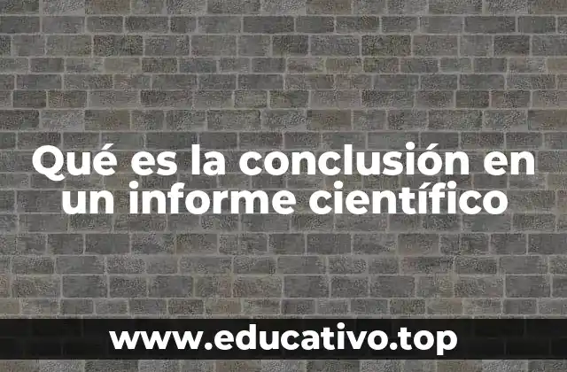 Qué es la conclusión en un informe científico