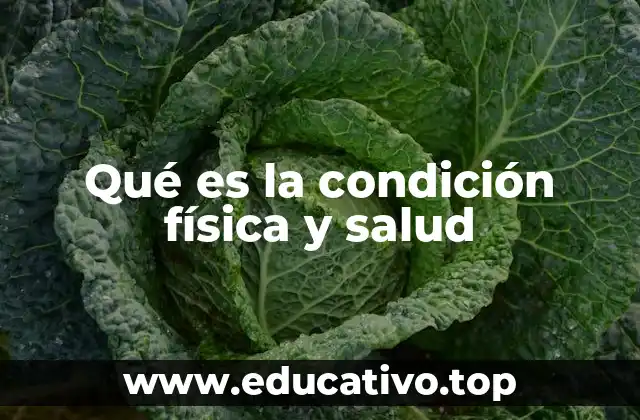 Qué es la condición física y salud