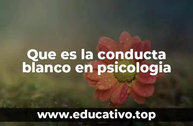Que es la conducta blanco en psicologia