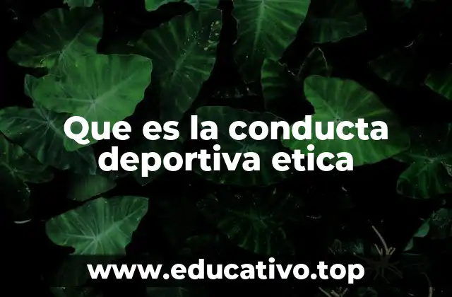 Que es la conducta deportiva etica