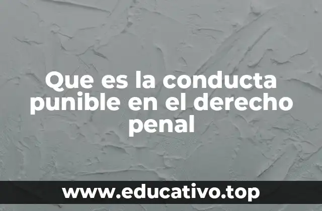 Que es la conducta punible en el derecho penal