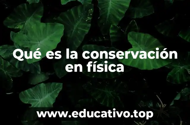 Qué es la conservación en física
