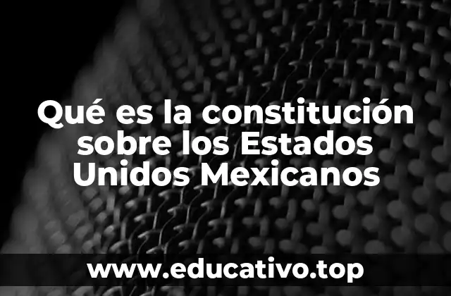 El papel de la Constitución en la organización del Estado mexicano