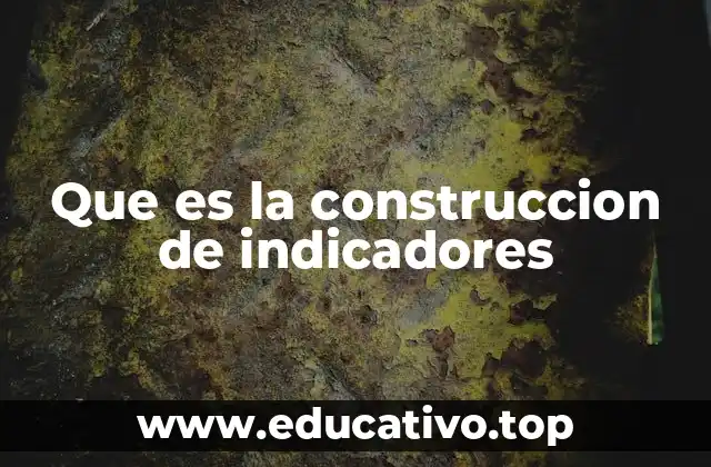 Que es la construccion de indicadores