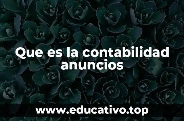 Que es la contabilidad anuncios